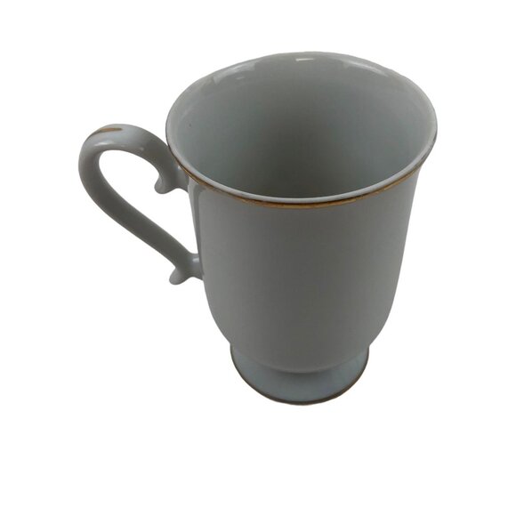 Royal Princess Coffee Mug Porcelain Pedestal Base Gold Trim Floral Japan 8oz - Picture 5 of 10